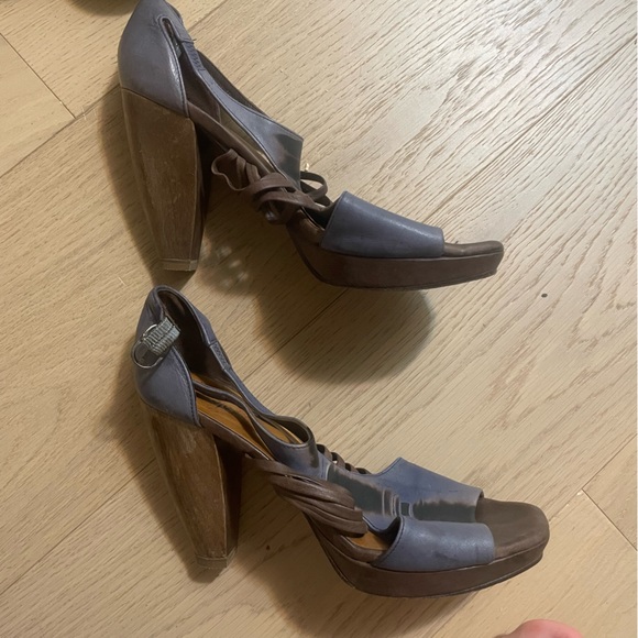 Colico blue and brown dip dye heels - Picture 2 of 6